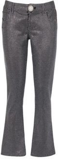 Balmain Bootcut jeans met strass steentjes Balmain , Gray , Dames - M,S,Xs,2Xs