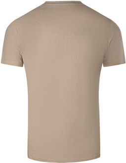 Balmain Brand Embossed Logo Sand T-Shirt - maat Bruin