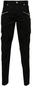 Balmain Cargo broek van stretchkatoen Balmain , Black , Heren - W32,W36