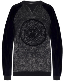 Balmain Dames sweatshirt met lange mouwen Balmain , Black , Heren - S,3Xs