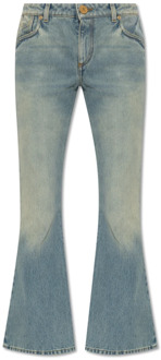 Balmain Flared jeans met vintage-effect Balmain , Blue , Dames - Xs,2Xs