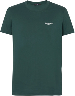 Balmain Flock T-shirt Balmain , Green , Heren - Xs,2Xs