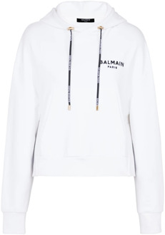 Balmain Flocked Paris hoodie Balmain , White , Dames - L,M,S,Xs