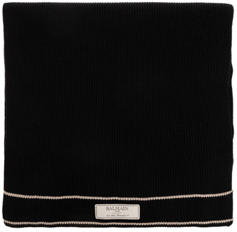 Balmain Gepatchte sjaal Balmain , Black , Heren - ONE Size