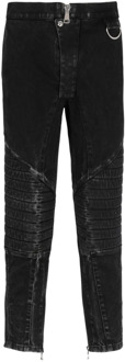 Balmain Geribbelde katoenen slim-fit jeans Balmain , Black , Heren - W36,W34,W30,W35,W29,W31,W32,W33