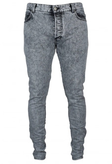 Balmain Grijze Jeans met Logo Detail Balmain , Gray , Heren - W31,W29,W30