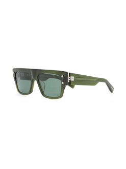 Balmain Groene zonnebril voor dagelijks gebruik Balmain , Green , Unisex - 56 MM