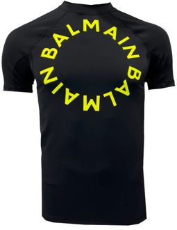 Balmain Heren Logo-Print T-Shirt Balmain , Black , Heren - 2Xl,M