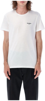 Balmain Heren Mini Logo T-Shirt Balmain , White , Heren - L,M,S