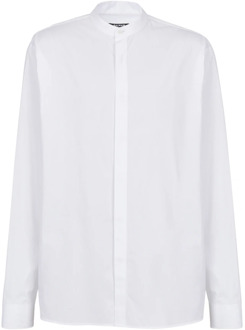 Balmain Katoenen overhemd Balmain , White , Heren - 2Xl,Xl,L,M,S,4Xl