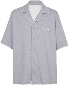 Balmain Korte mouwen shirt in jersey Balmain , Gray , Heren - 2Xl,Xl,L,M,S