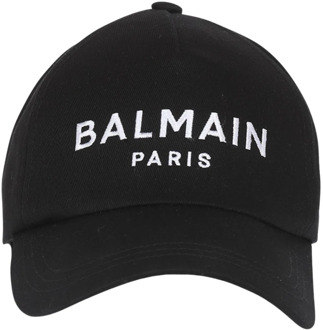 Balmain Logo Baseballpet Balmain , Black , Heren - ONE Size