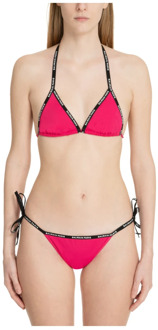 Balmain Logo Bikini met Vetersluiting Balmain , Pink , Dames - M,S,Xs