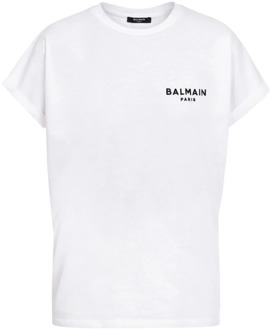 Balmain Logo T-shirt Balmain , White , Dames - L,M,S,Xs