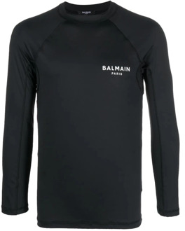 Balmain Long Sleeve Tops Balmain , Black , Heren - 2Xl,L,M,S,3Xl