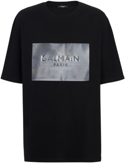 Balmain Main Lab hologram T-shirt Balmain , Black , Heren - 2Xl,Xl,L,M,S