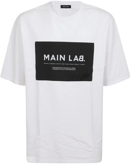 Balmain Main Lab Label T-Shirt Balmain , White , Heren - Xl,L,S,Xs