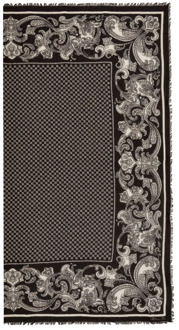 Balmain Mini Monogram Paisley Foulard Sjaal Balmain , Black , Dames - ONE Size