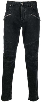 Balmain Moderne Skinny Denim Jeans Balmain , Black , Heren - W33,W32