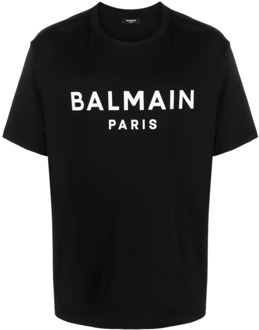 Balmain Moderne Zwart & Wit T-Shirt Balmain , Black , Heren - 2Xl,Xl,L,M,S