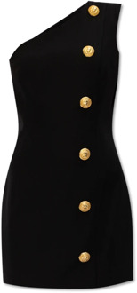 Balmain One-shoulder jurk Balmain , Black , Dames - M,S,Xs