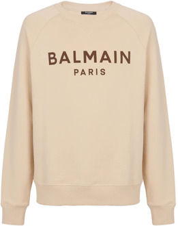 Balmain Paris bedrukte sweatshirt Balmain , Beige , Heren - M,S