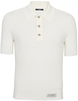 Balmain PB Polo Shirt Balmain , White , Heren - 2Xl,Xl,L,S,Xs