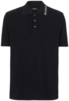 Balmain Polo Shirts Balmain , Black , Heren - 2Xl,Xl,L,M,S,Xs,2Xs