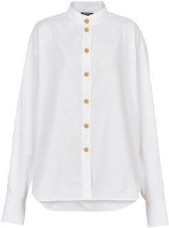 Balmain Popeline overhemd Balmain , White , Dames - M