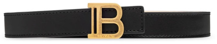 Balmain Riem met logo Balmain , Black , Dames - 95 Cm,75 Cm,80 Cm,90 Cm,85 Cm,70 CM