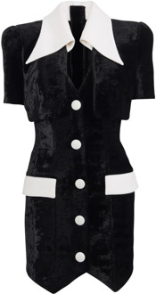 Balmain Short Dresses Balmain , Black , Dames - Xs,2Xs