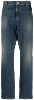 Balmain Straight Jeans Balmain , Blue , Heren - W33,W34,W31,W32,W35,W36