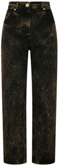 Balmain Straight Jeans Lavado Upgrade Collectie Balmain , Brown , Dames - M