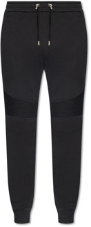 Balmain Sweatpants met logo Balmain , Black , Heren - 2Xl,Xl,L,M,S