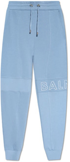 Balmain Sweatpants met logo Balmain , Blue , Heren - 2Xl,Xl,L,S