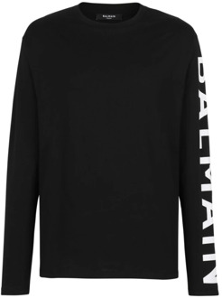 Balmain T-shirt met lange mouwen Balmain , Black , Heren - M,S