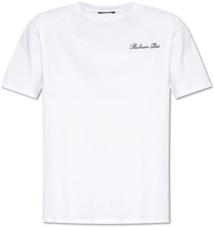 Balmain T-shirt met logo Balmain , White , Heren - 2Xl,Xl,M,S