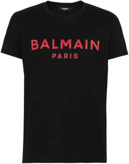 Balmain T-Shirts Balmain , Black , Heren - 2Xl,S