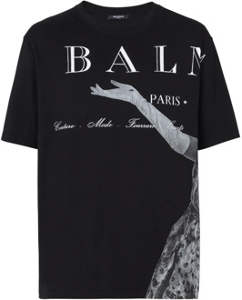 Balmain T-shirts Balmain , Black , Heren - Xl,L,M,S,Xs