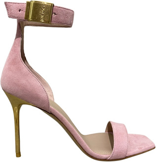 Balmain Verhoog je stijl met hoge hak sandalen Balmain , Pink , Dames - 38 EU