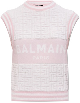 Balmain Vest met logo Balmain , Multicolor , Dames - M,S,Xs
