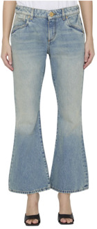Balmain Vintage Bootcut Jeans Balmain , Blue , Dames - Xs,2Xs,3Xs
