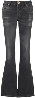 Balmain Western bootcut denim jeans Balmain , Black , Dames - 2Xl,L,M,S,Xs,3Xl,5Xl,4Xl,2Xs