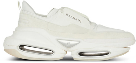 Balmain Witte B-Bold Sneakers Balmain , White , Heren - 40 Eu,44 EU