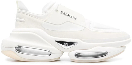 Balmain Witte Casual Lage Hak Sneakers Balmain , White , Heren - 41 Eu,46 EU