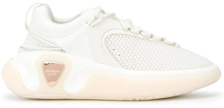 Balmain Witte Sneakers met Mesh Panelen Balmain , White , Dames - 39 Eu,40 EU
