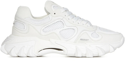 Balmain Witte Sneakers met Vetersluiting Balmain , White , Heren - 42 Eu,43 Eu,41 Eu,39 Eu,40 EU