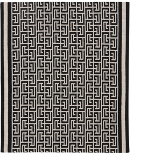 Balmain Wollen sjaal met monogram Balmain , Black , Heren - ONE Size