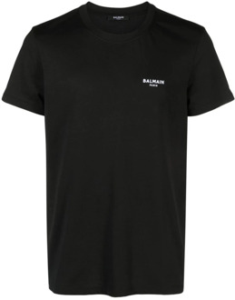 Balmain Zwart en wit T-shirt Balmain , Black , Heren - L,M,S