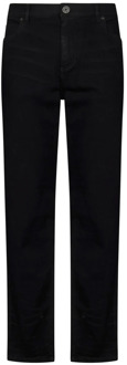 Balmain Zwarte Jeans met Verborgen Sluiting en Western Stiksels Balmain , Black , Heren - W32,W31,W33,W30,W34